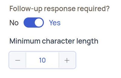 Toggle for making survey responses mandatory
